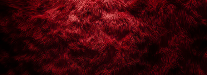Naklejka premium Velvet Noir Stunning Top-Down Photography showcasing Luxurious Dark Red Fur Texture in Soft & Shiny Low Key Lighting