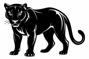 Black Panther Silhouette vector illustration