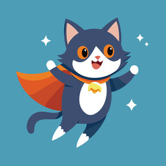 cute cat use halloween costume vector isolated