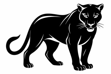 Black Panther Silhouette vector illustration