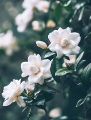 white gardenia flowers