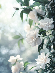 white gardenia flowers
