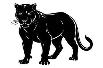 Black Panther Silhouette vector illustration