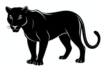 Black Panther Silhouette vector illustration