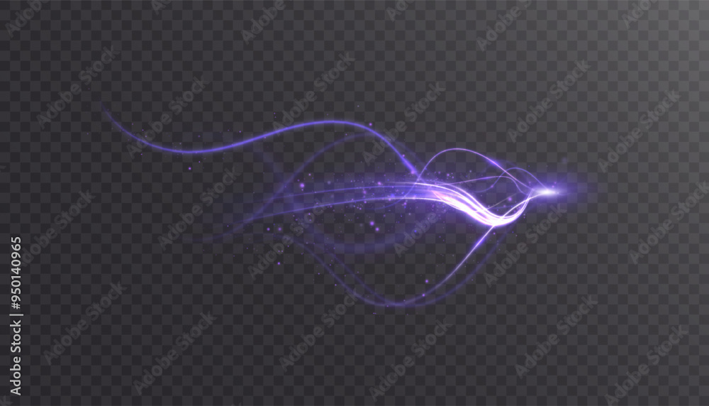 Poster bright magical comet light effect with lots of sparkling glitter and shimmering light effects. magic