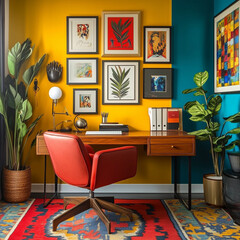 Eclectic home office