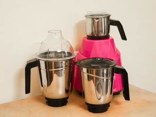 electric mixer grinder on a table in a kitchen appliance electronics shop