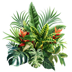 Obraz premium Tropical Leaf Arrangement