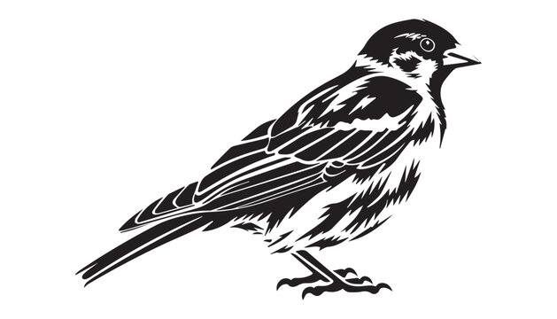 recommend clip art:  Vintage Engraved sparrow Bird on Branch Vector Illustration in Woodcut Style with Detailed Sketch