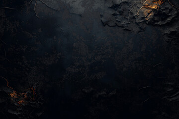 Dark black rough abstract background, pattern Fire and glow effects. AI generation.