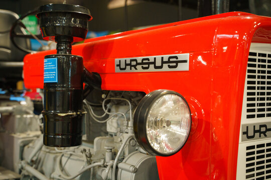 Ursus Tractor with Side View of Engine and Headlight