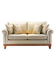 Fototapeta premium Modern minimalist designer sofa isolated on white background