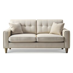 Fototapeta premium Modern minimalist designer sofa isolated on white background