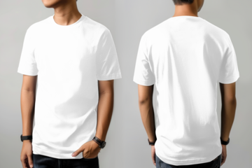 Editable t-shirt  front back png mockup, transparent design