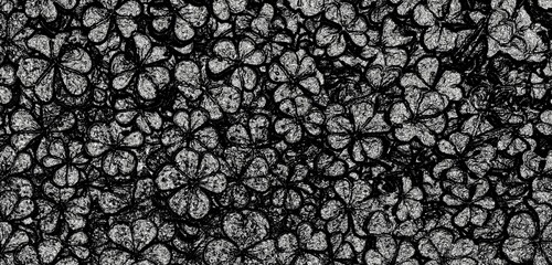 abstract illustration of clover leaf background. クローバーの葉