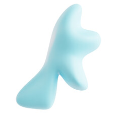 Colorful Curved Fluid Shape with Smooth Contours