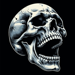 Vector Skull Design tattoo tshirt design