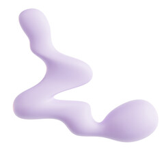 Colorful Curved Fluid Shape with Smooth Contours