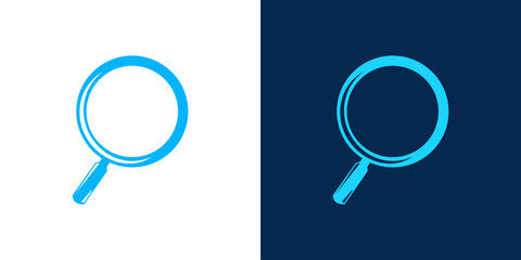 Magnifying glass icon logo vector background graphic design isolated template