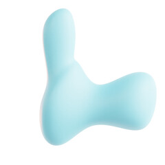 Colorful Curved Fluid Shape with Smooth Contours