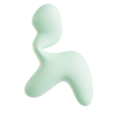 Colorful Smooth Fluid Shape with a Curved Design