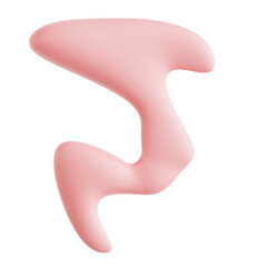 Pastel Colorful Curved Fluid Form with Soft Edges