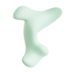 Bright Colorful Fluid Shape with a Soft Bend