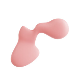 Colorful Curved Fluid Shape with Smooth Contours