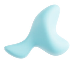Bright Colorful Fluid Shape with a Soft Bend