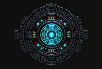 Aztec Tech Ancient Aztec designs with modern holography blending