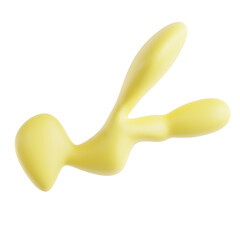 Bright Colorful Fluid Shape with a Soft Bend