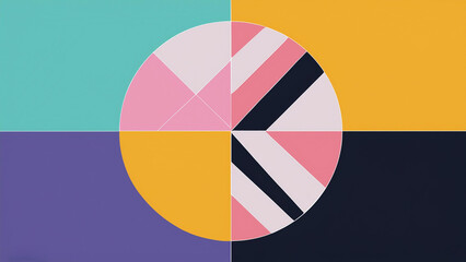 Colorful abstract background with dynamic geometric elements