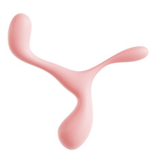 Colorful Curved Fluid Shape with Smooth Contours