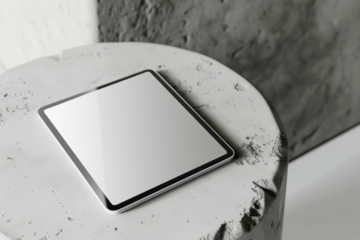 PNG tablet screen mockup, transparent design