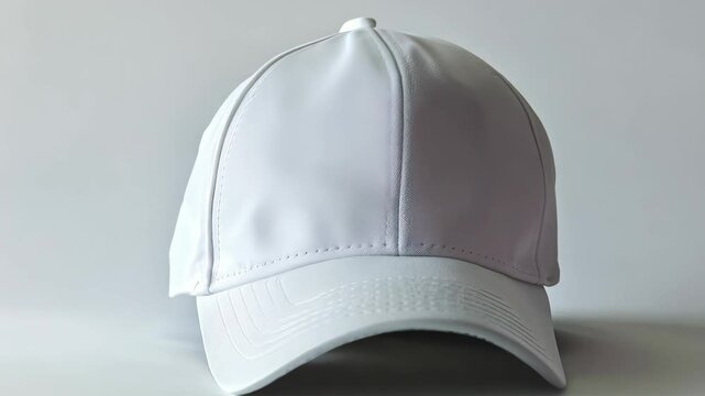 A stylish white baseball cap against a neutral background. Its classic six-panel design and curved brim offer a modern, versatile look for casual or sports wear. Ideal for marketing and lifestyle