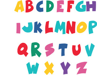 colour alpabet vector