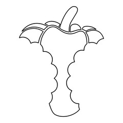 Bell Pepper Bitten Twice Outline