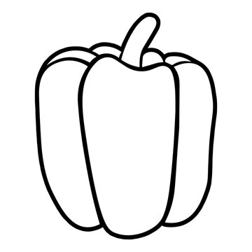 recommend clip art: Bell Pepper Outline