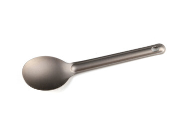 A titanium spoon on a white background