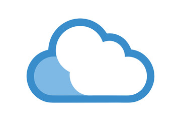 Fototapeta premium Minimalist cloud icon set vector.