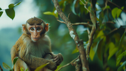 small monkey in its natural habitat