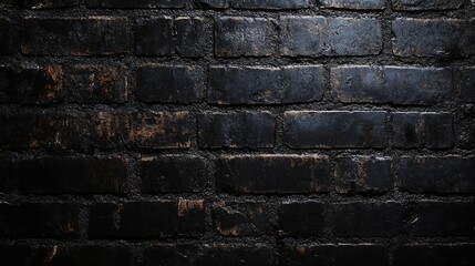 Naklejka premium Dark brick wall texture.