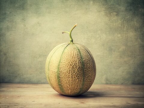 A worn-out photograph shows a vintage umbu melon, its once-vibrant peel now muted, the lines and creases telling the story of a fruit well-loved and handled.