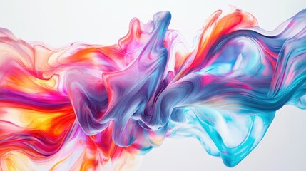 Abstract Swirling Colors in Fluid Form