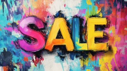 Abstract Colorful Sale Textured Background.