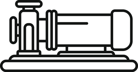 Simple vector showing a water pump, illustrating a part of a plumbing system for transporting liquids