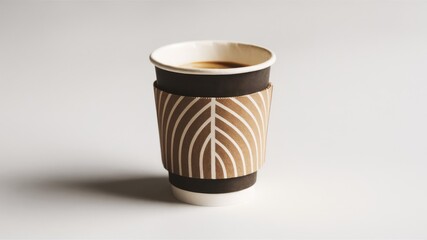 Disposable Paper Coffee Cup with Sleeve
