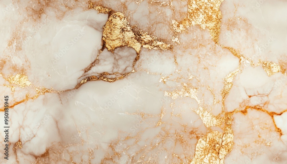 Canvas Prints Elegant white marble texture with gold veins, perfect for luxury backgrounds, design projects, or sophisticated decor themes.