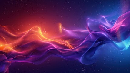 Obraz premium Vibrant abstract background featuring flowing purple, blue, and orange hues
