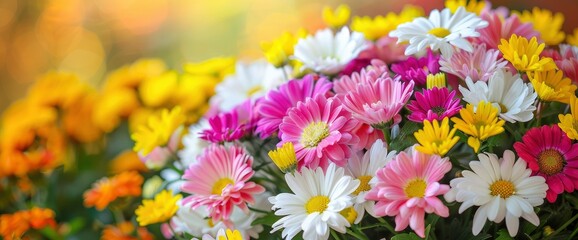 Vibrant Bouquet of Colorful Flowers in Bloom